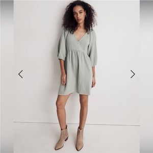 ✨ NWT Madewell Marianna Puff-Sleeve Mini Dress